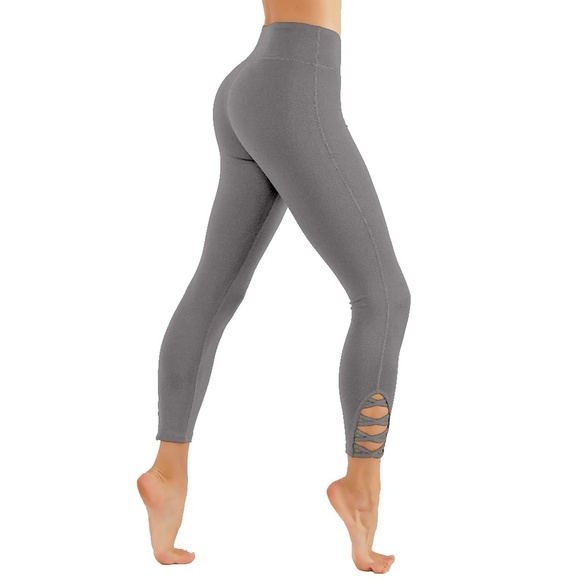 CRIS Cross Leg Cutouts 7/8 Length leggings - Picture 1 of 3